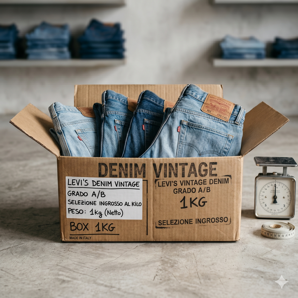 Box Levi's Denim Vintage Grado A/B - Selezione Ingrosso al Kilo